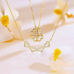 Load image into Gallery viewer, Ouabahas™ - Heart-Shaped Clover Necklace: Symbol of Luck and Love
